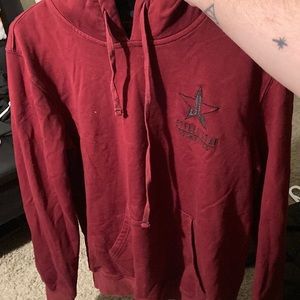 Jeffree star maroon hoodie